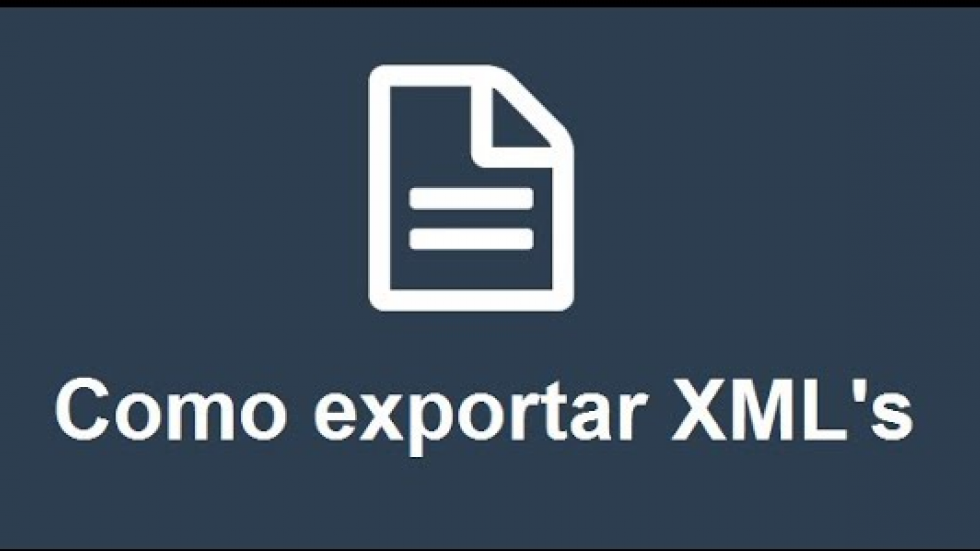 Como exportar XML’s